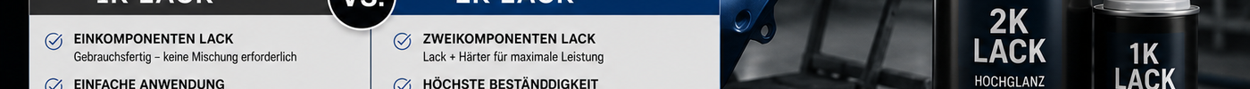 1K vs. 2K Lacke – Unterschiede, Vorteile und wann Sie welchen brauchen