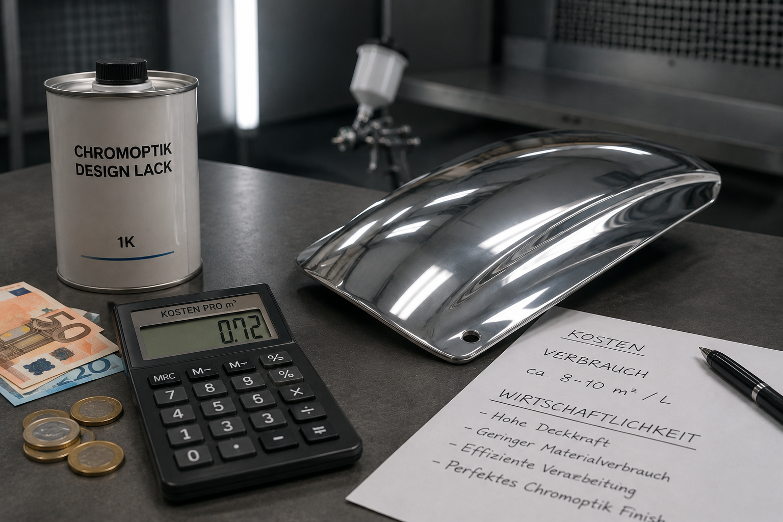 Chromoptik Design Lack Kosten und Materialverbrauch – WT-Direct
