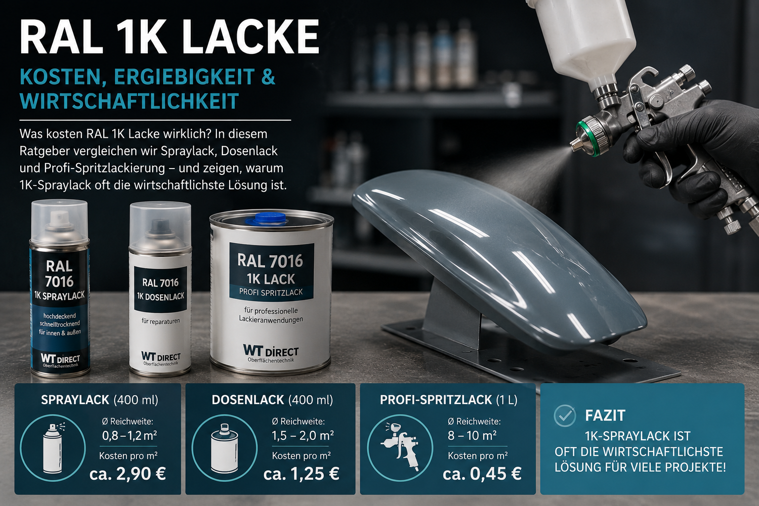 RAL 1K Lacke Kosten und Ergiebigkeit – Wirtschaftlichkeit von WT-Direct