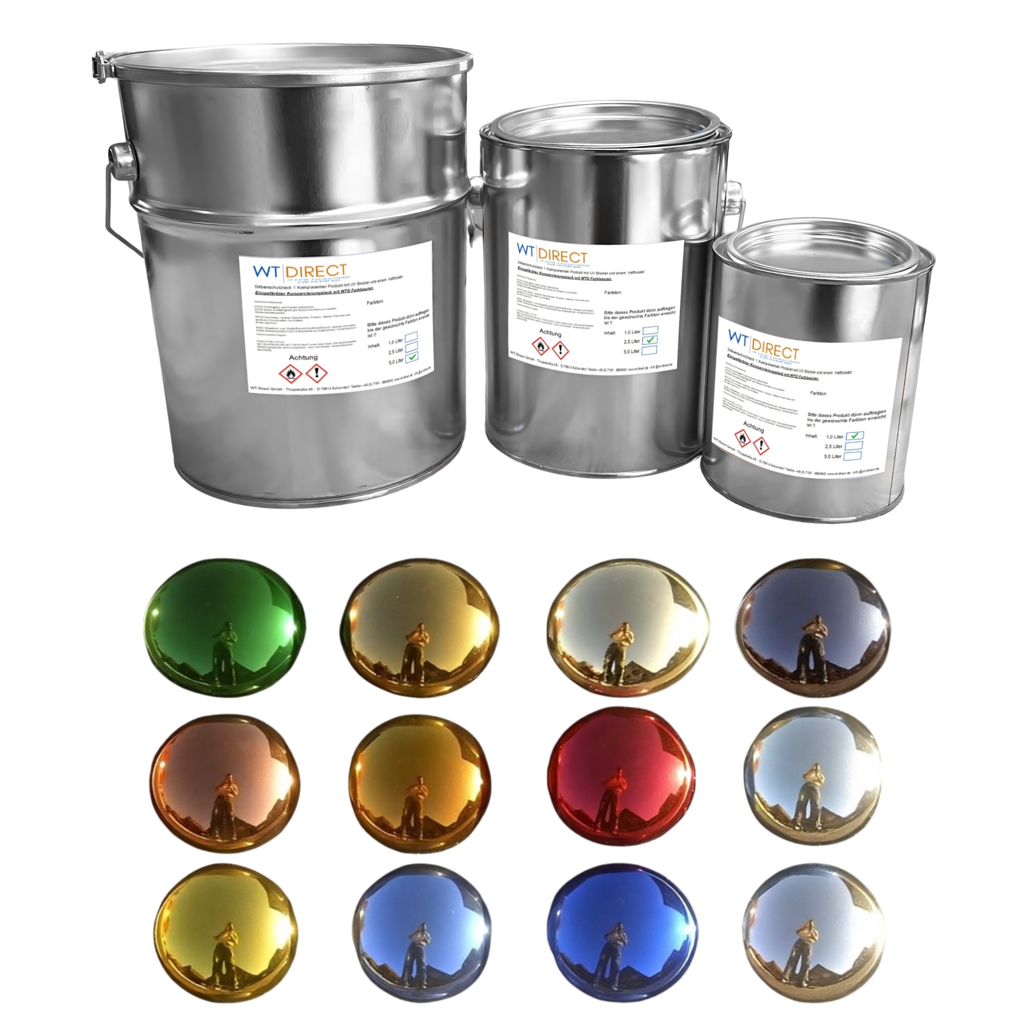 Eingefärbter Silberschutzlacke spritzfertig kaufen bei WT-Direct – Fachshop für Oberflächentechnik