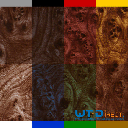 Wassertransferdruck Folie Wurzelnuss Dunkel A-007