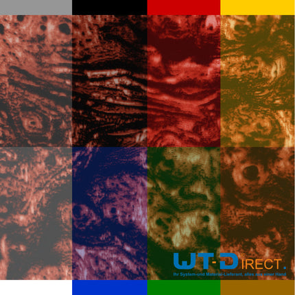 Wassertransferdruck Folie Wurzelnuss Grob Dunkel A-084