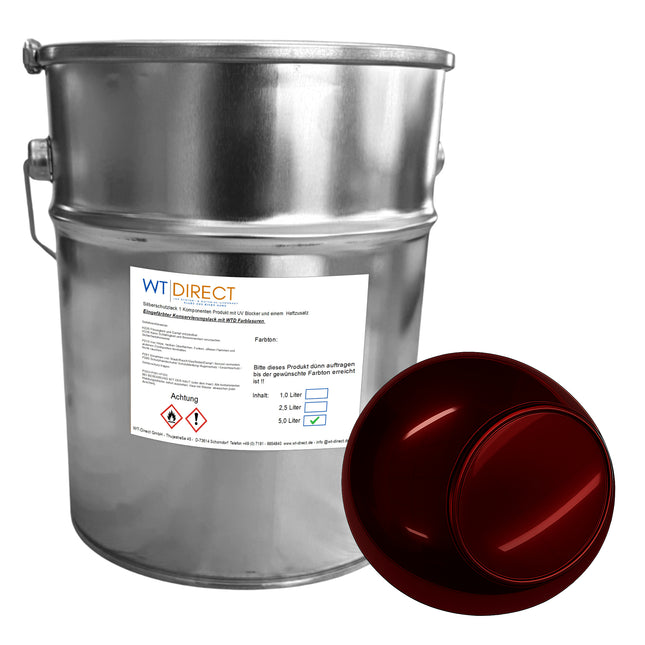 Silberschutzlack Dunkelrot 1K für SprayVerchromen – Nahaufnahme