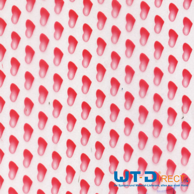 Wassertransferdruck Folie Herzen in Rot I-053