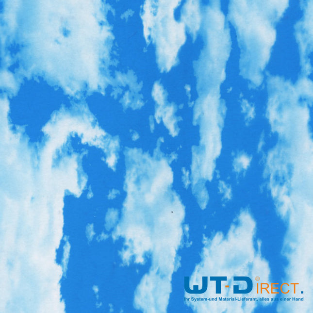 Wassertransferdruck Folie Wolken in Blau I-078