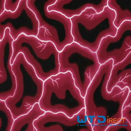 Wassertransferdruck Folie Blitze im Rot I-079