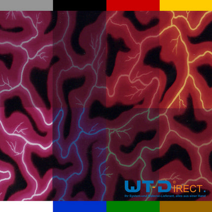 Wassertransferdruck Folie Blitze im Rot I-079