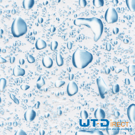 Wassertransferdruck Folie Wassertropfen Blau I-090-8