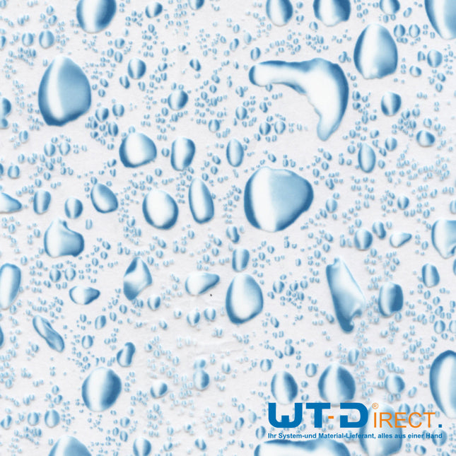 Wassertransferdruck Folie Wassertropfen Blau I-090-8