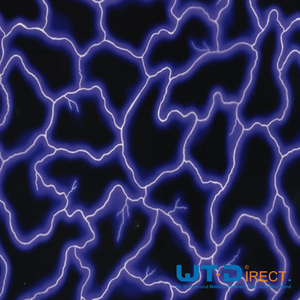 Wassertransferdruck Folie Blitze im Blau I-143