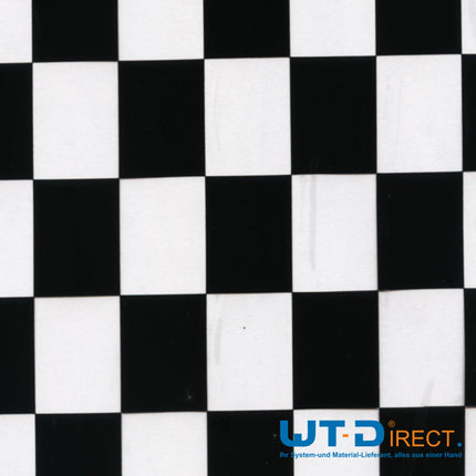 Wassertransferdruck Folie Zielflagge Schwarz Weiß I-169