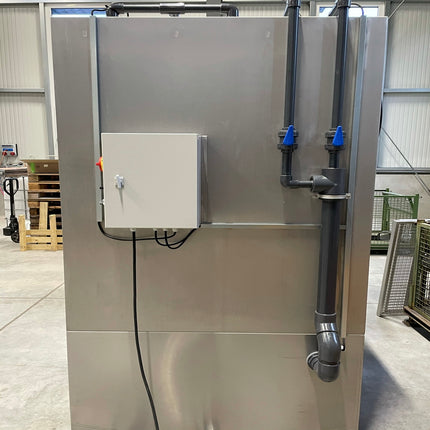 Wasserwandspritzstand aus Edelstahl