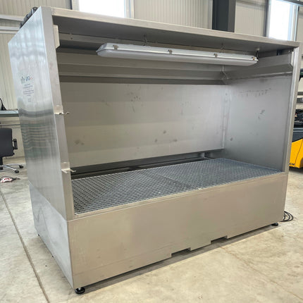 Wasserwandspritzstand aus Edelstahl