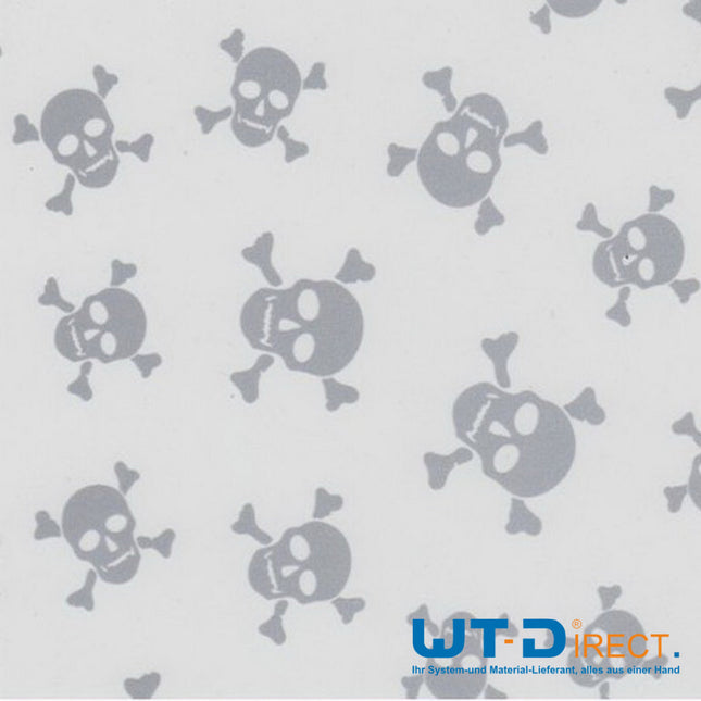 Wassertransferdruck Folie Totenkopf Silber M-12800