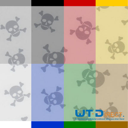 Wassertransferdruck Folie Totenkopf Silber M-12800