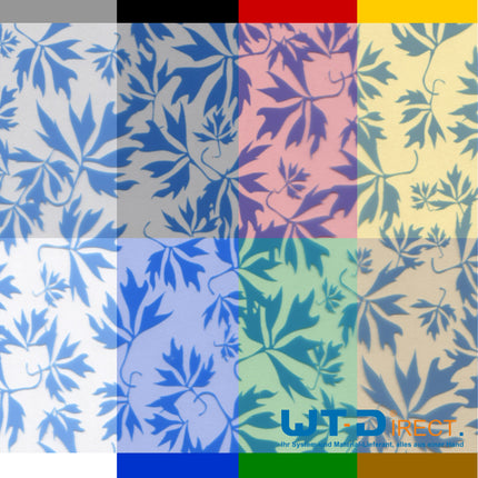 Wassertransferdruck Folie Flower Blau 2 PI-197-1