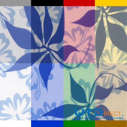 Wassertransferdruck Folie Blumen Blau Groß PI-284-6