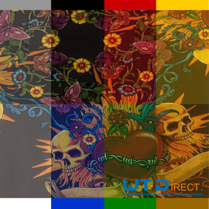 Wassertransferdruck Folie Totenkopf Bunt PI-5192