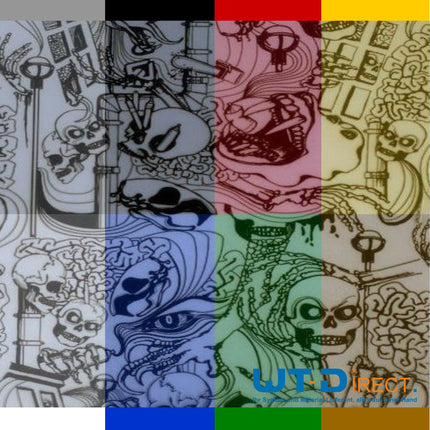 Wassertransferdruck Folie Totenkopf Schwarz Grob PI-725