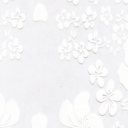 Wassertransferdruck Folie Flower Grob Weiß PI-242