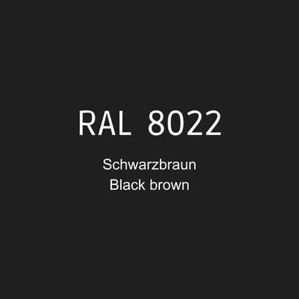 RAL 8022 Schwarzbraun in 1K Lack