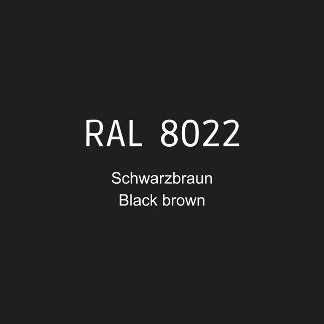 RAL 8022 Schwarzbraun in 1K Lack
