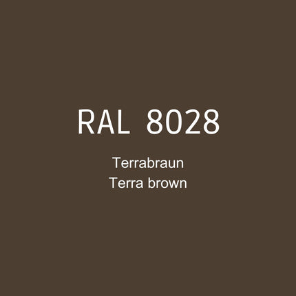 RAL 8028 Terrabraun in 1K Lack