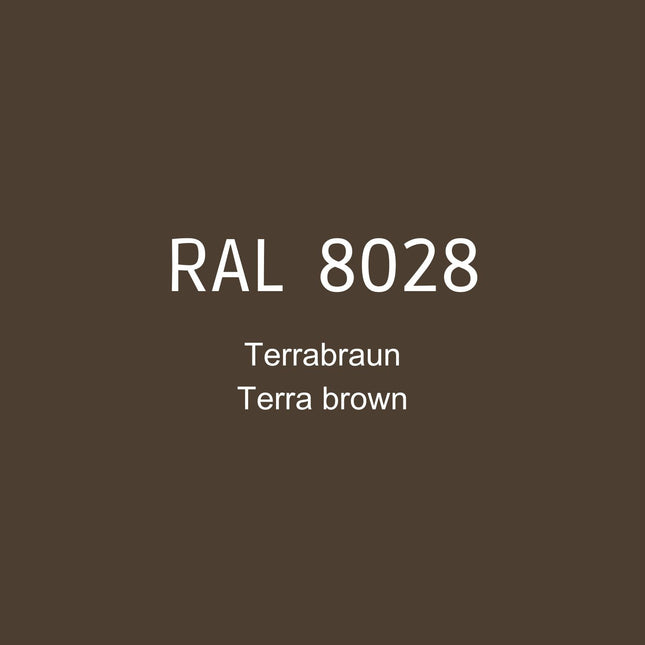 RAL 8028 Terrabraun in 1K Lack