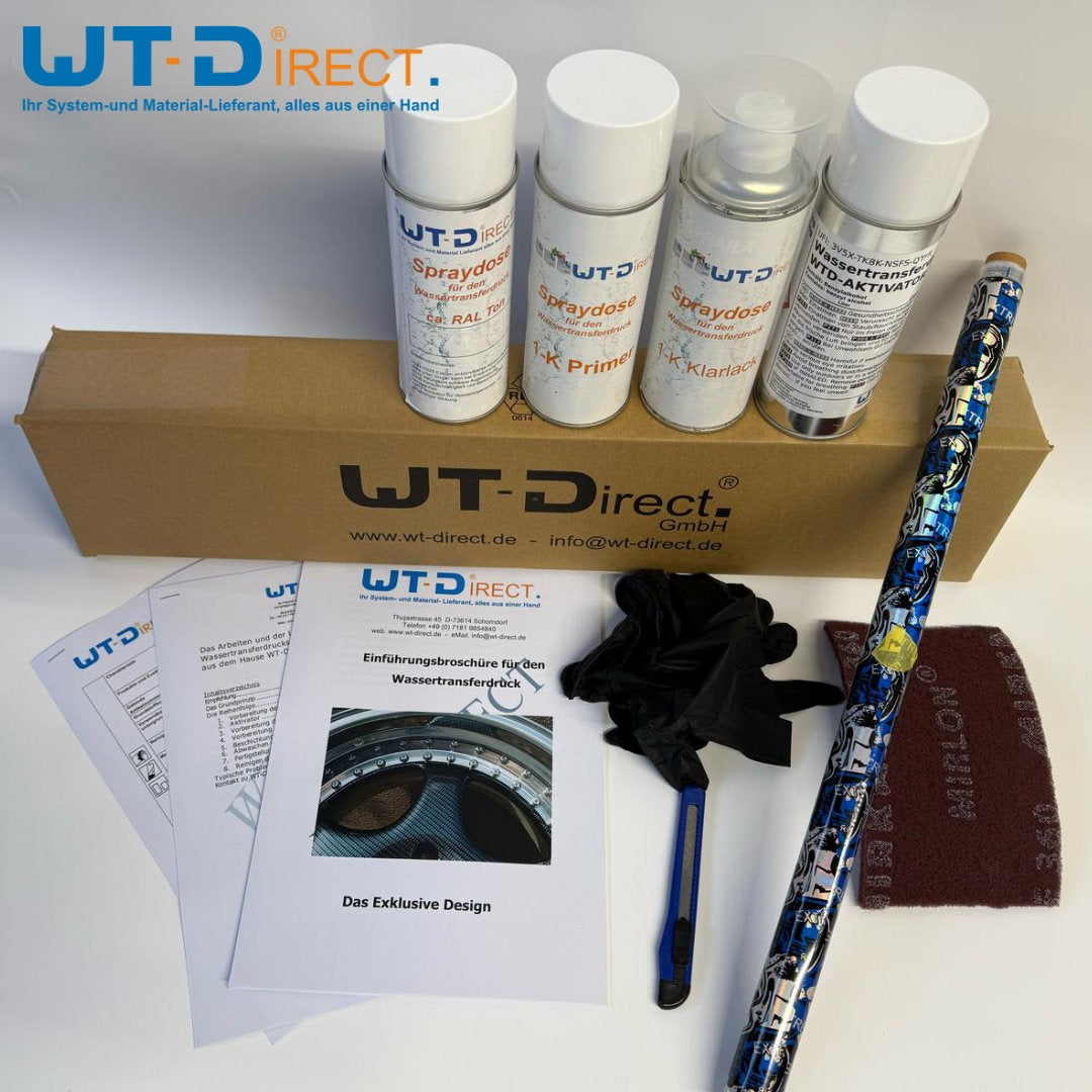 wassertransferdruck fahrradrahmen WTD Folie Wassertropfen Schwarz M-7502
