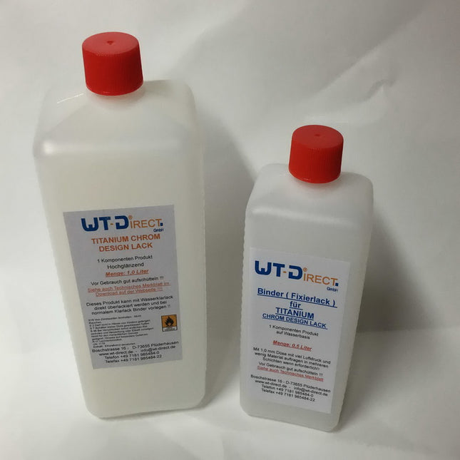 CHROM OPTIK DESIGN LACK Set mit 2K Wasserklarlack