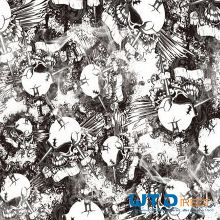 Wassertransferdruck Folie Totenkopf Groß WT-1704H