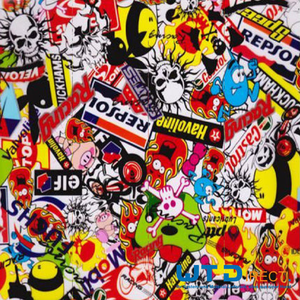 Wassertransferdruck Folie Sticker Bomb WT-1705