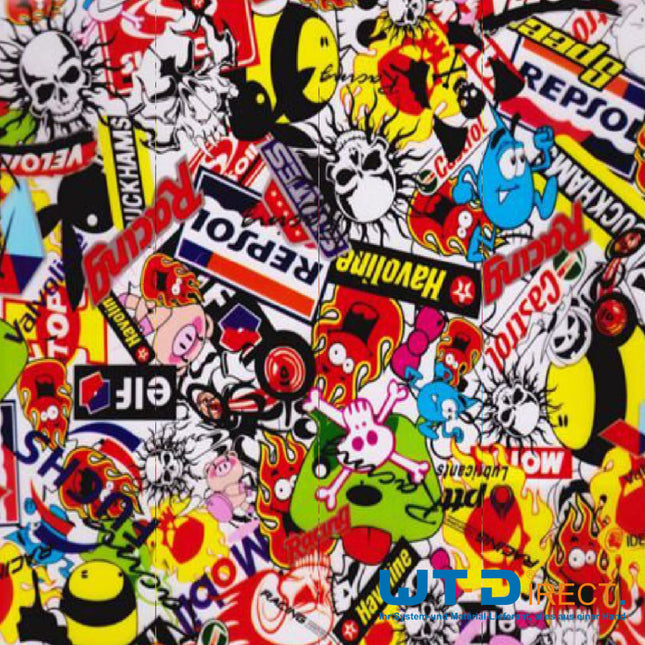 Wassertransferdruck Folie Sticker Bomb WT-1705