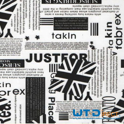 Wassertransferdruck Folie Sticker Black and White WT-1711