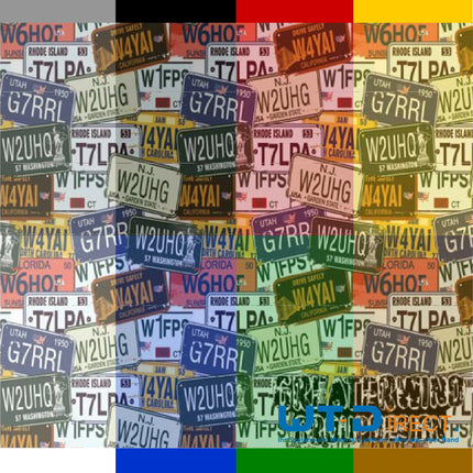 Wassertransferdruck Folie US Kennzeichen WT-1713