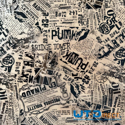 Wassertransferdruck Folie Letter Black WT-1802