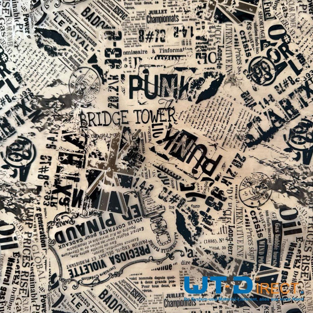 Wassertransferdruck Folie Letter Black WT-1802