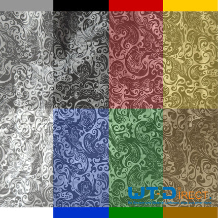 Wassertransferdruck Folie Henna Silber WT-1805