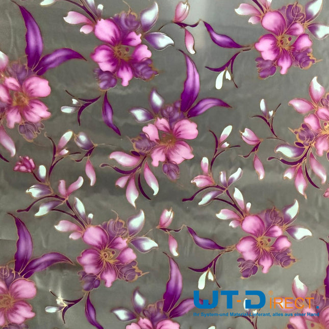 Wassertransferdruck Folie Blumen Rosa WT-1806
