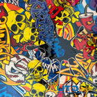 Wassertransferdruck Folie Stickerbomb Bunt WT-1809 – Anwendungsbeispiel