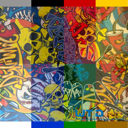 Wassertransferdruck Folie Stickerbomb Bunt WT-1809